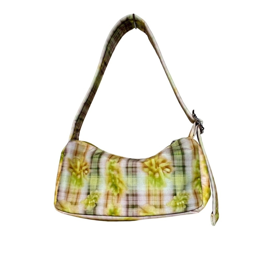 BAGGU x Collina Strada Women Shoulder Bag Cargo Plaid OS Green NWT Utility - Picture 2 of 13